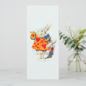 Konijn in Alice Wonderland ~ Uitnodiging (Staand voorkant)