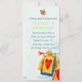 Konijn in Alice Wonderland ~ Uitnodiging (Achterkant)