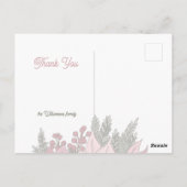 Konijn in bloemen Dank je wel Briefkaart (Achterkant)