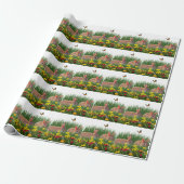  Konijn in bloementuin Lente/Pasen   Cadeaupapier (Uitgerold)