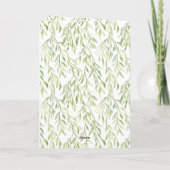 Konijn in borstkas groene bladeren bloemrijke verj kaart (Achterkant)