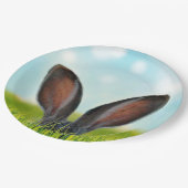 Konijn in de Gras Papieren Bordje (Gekanteld)