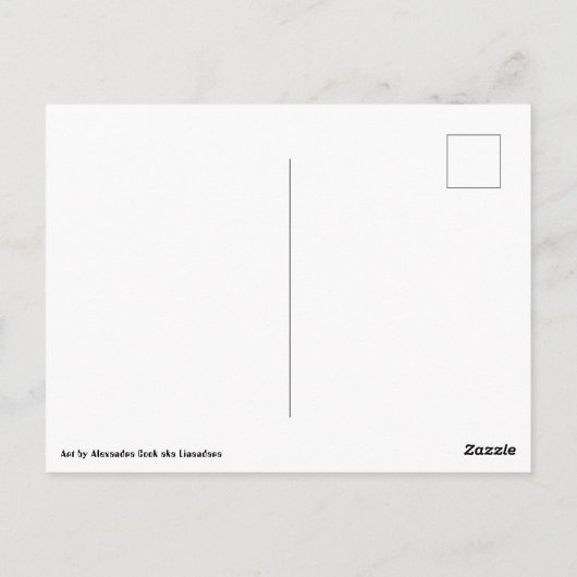 Konijn in de hemel met sterren briefkaart (Achterkant)