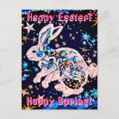 Konijn in de hemel met sterren briefkaart (Voorkant)