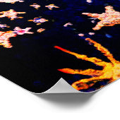 Konijn in de hemel met sterren poster (Hoek)