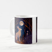 Konijn in de maan koffiemok (Voorkant links)