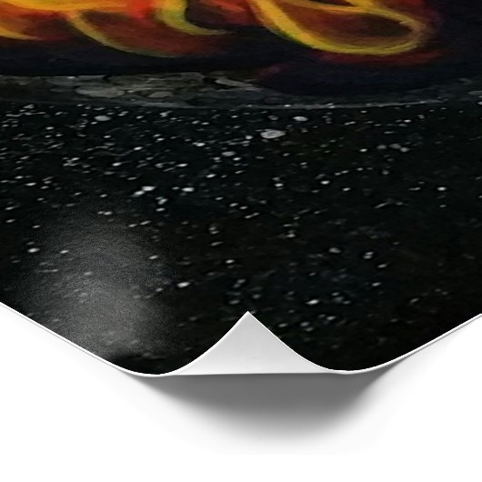 Konijn in de maan perfect poster (Hoek)