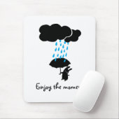 Konijn in de regen muismat (Met muis)