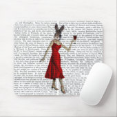 Konijn in de Rode Dress Muismat (Met muis)