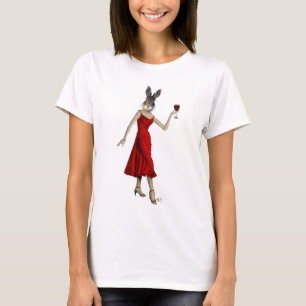 Konijn in de Rode Dress T-shirt