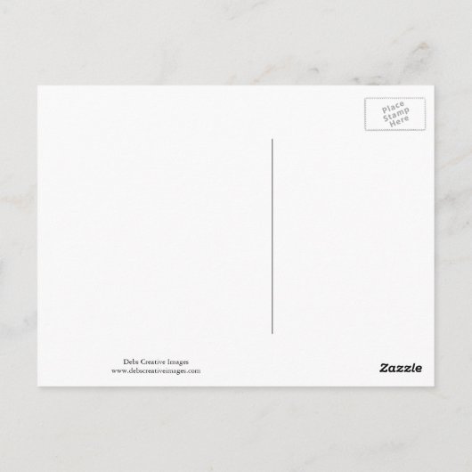 Konijn in de sneeuw briefkaart (Achterkant)