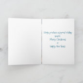 Konijn in de sneeuw  feestdagen kaart (Binnen)