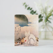 Konijn in de sneeuw - Japans - door Hokushū Briefkaart (Staand voorkant)