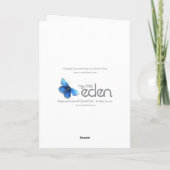 Konijn in de sneeuw kunst kerstkaart feestdagen kaart (Achterkant)