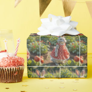 Konijn in de tuin cadeaupapier
