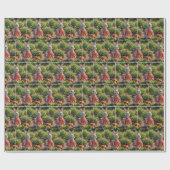 Konijn in de tuin cadeaupapier (Vlak)