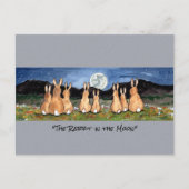 Konijn in de Waterverf van de maan Briefkaart (Voorkant)