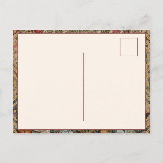 Konijn in een Engelse tuin William Morris Style Briefkaart (Achterkant)