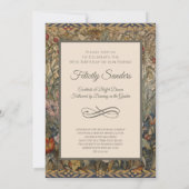 Konijn in een Engelse tuin William Morris Style Kaart (Achterkant)