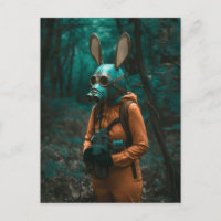 Konijn in een gasmasker