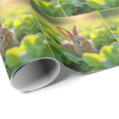 Konijn in een sla tuin cadeaupapier (Rol Hoek)