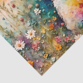 Konijn in een Wildflower Meadow Decoupage Tissuepapier (Detail)