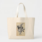  konijn in hart grote tote bag (Voorkant)