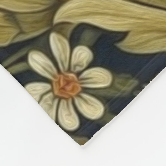 Konijn in het bos art nouveau stijl fleece deken (Hoek)