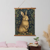 Konijn in het bos art nouveau stijl hangend wandkleed (Slaapkamer)