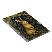 Konijn in het bos art nouveau stijl notitieboek (Rechterzijde)