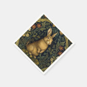 Konijn in het bos art nouveau stijl servet (Hoek)