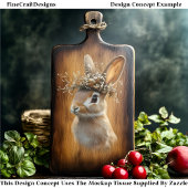 Konijn in het bos, bloemen, bessen CF8 Decoupage Tissuepapier