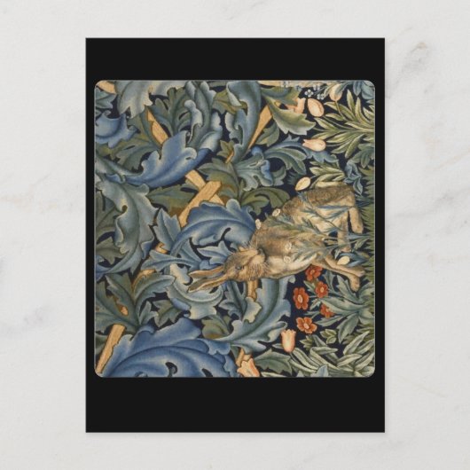 Konijn in het bos door William Morris, Briefkaart (Voorkant)