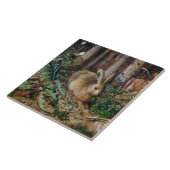 Konijn in het bos tegeltje (Zijkant)