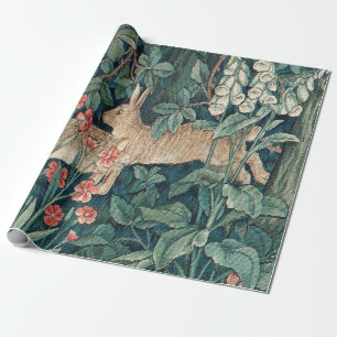Konijn in het bos - William Morris Cadeaupapier