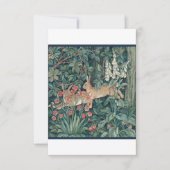 Konijn in het bos - William Morris Save The Date (Voorkant)