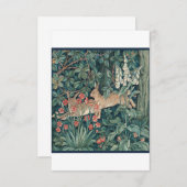 Konijn in het bos - William Morris Save The Date (Voorkant / Achterkant)