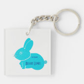Konijn in het Latijn Sleutelhanger (Achterkant)