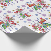 Konijn in kerstcadeaupapier voor stoppen cadeaupapier (Hoek)