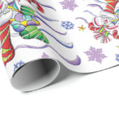 Konijn in kerstcadeaupapier voor stoppen cadeaupapier (Rol Hoek)