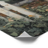 konijn in kool patch Pasen thema Poster (Hoek)