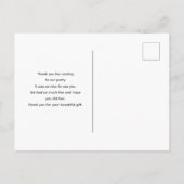 Konijn in Lentebloemen Dank Je Briefkaart (Achterkant)