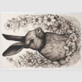 Konijn in lijn Art 2 Decoupage Papier (Voorkant)