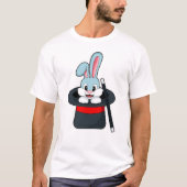 Konijn in Magic met hand en Pet T-shirt (Voorkant)