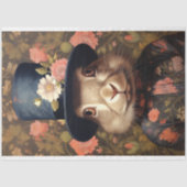 Konijn in pak en Pet 4 Decoupage Papier (Voorkant)