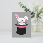 Konijn in Pet Magic Verjaardag Party Briefkaart Ui (Staand voorkant)