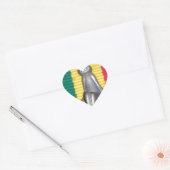 Konijn in Rasta kleuren: een vleugje Groovy Hart Sticker (Envelop)