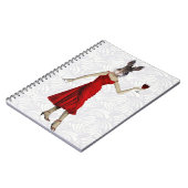 Konijn in Rode Dress 2 Notitieboek (Linkerzijde)