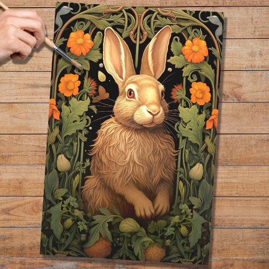 Konijn in Tapestry 1 Decoupage papier