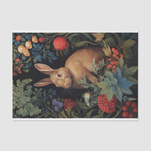 Konijn in Tapestry 4 Decoupage papier (Voorkant)